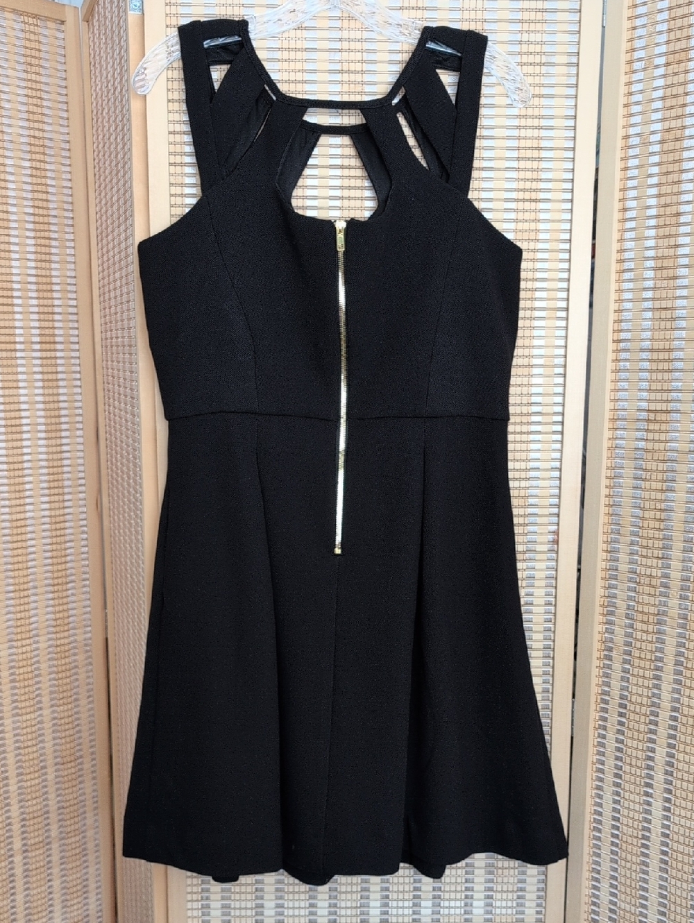 Betsey Johnson Black Cutout Fit-and-Flare Mini Dress - Picture 4 of 6